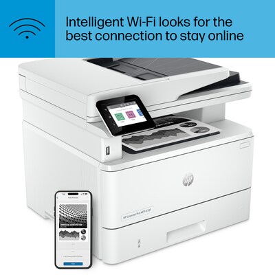 HP LaserJet Pro MFP 4101fdw Wireless Black & White Laser Printer, All-In-One, Print, Scan, Copy, Fax, Best for Office (2Z619F)