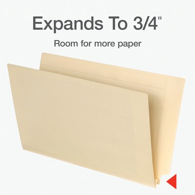 Pendaflex End Tab File Folder, Straight Cut, Legal Size, Manila, 50/Box (16635)