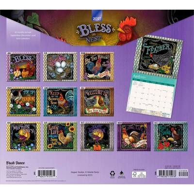 2027 BrownTrout Bless This Nest 14 x 12 Monthly Wall Calendar, Assorted Colors (9798330715978)