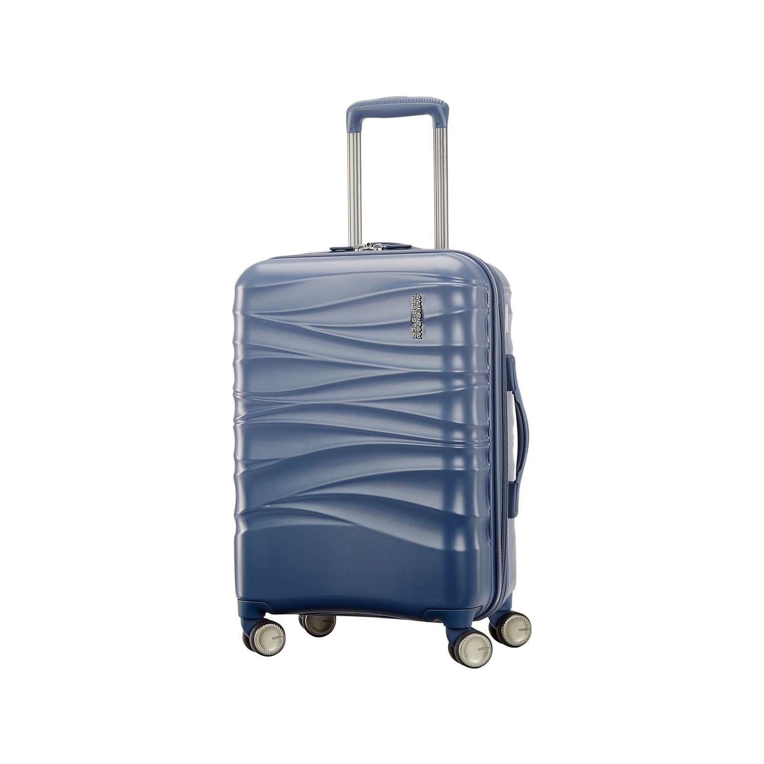 American Tourister Cascade 22 Hardside Carry-On Suitcase, 4-Wheeled Spinner, Slate Blue (143244-E264)