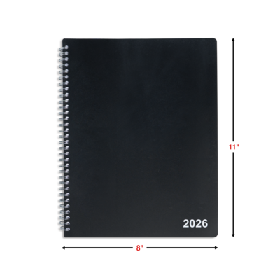 2026 Staples 8" x 11" Weekly & Monthly Appointment Book, Black (ST21488-26)