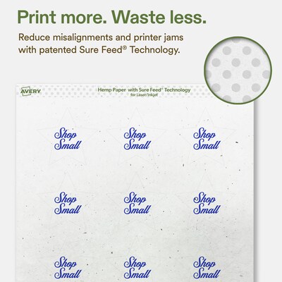 Avery Star Laser/Inkjet Multipurpose Labels, 2-1/4" x 2-3/8", Off-White (240/Pack)