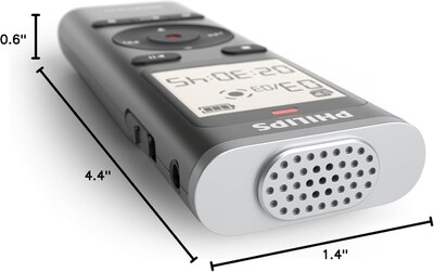 Philips VoiceTracer Digital Voice Recorder, 8GB, Silver (DVT1170)