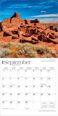 2026 BrownTrout Arizona National Parks & Monuments 12" x 12" Monthly Wall Calendar (9798330702138)