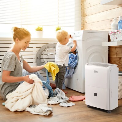 Black & Decker Energy Star 20-Pint Portable Dehumidifier, 2-Speed, Covers up to 1500 sq. ft., White (BDT20WTB)