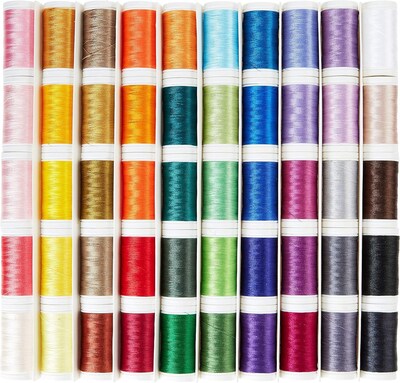 Brother Designio Embroidery Machine Thread Set, 50/Pack (SA650)