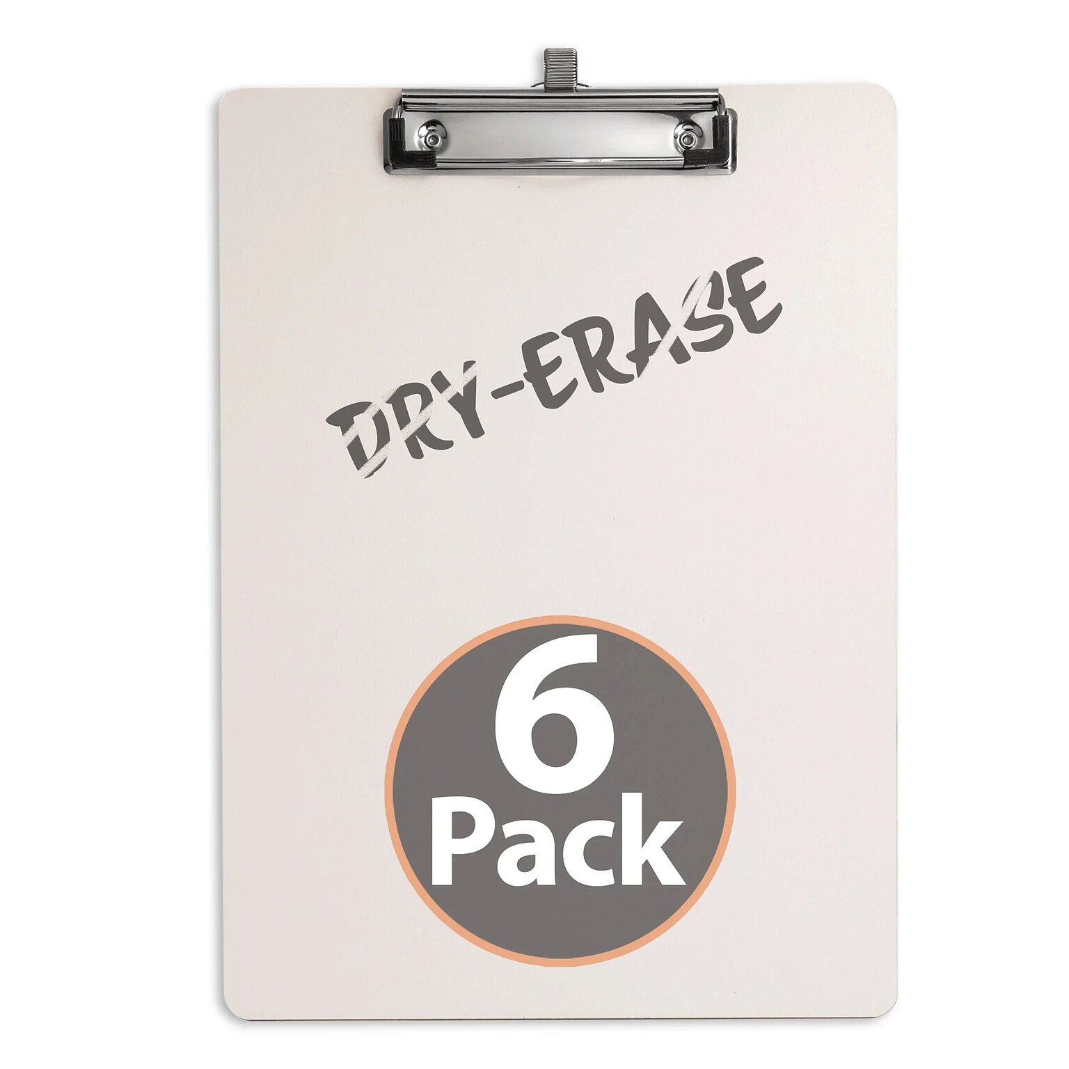 Officemate Dry Erase Clipboard, Top Clip with Pen Holder, 6pk (83161)