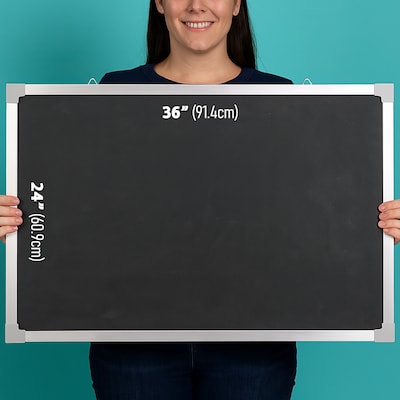 Flipside Chalkboard, 24" x 36", Aluminum Frame (FLP33210)