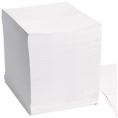 Stock 9.5 x 11 Blank 1-Ply Computer Paper, 20# bond