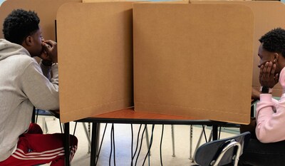 Classroom Products Foldable Cardboard Freestanding Privacy Shield, 24"H x 28"W, Kraft, 10/Box (2410 KR)