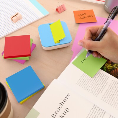 Staples Pop-up Ultra Sticky Notes, 3" x 3", Summer Breeze Collection, 100 Sheets/Pad, 24 Pads/Pack (ST62894)