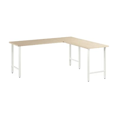 Bush Business Furniture Hustle 72W L Shaped Computer Desk with Metal Legs, Natural Elm (HUS002NE)