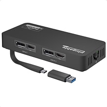 Plugable USB 3.0/USB-C to DisplayPort/HDMI Adapter, Black (USBC-6950UE)