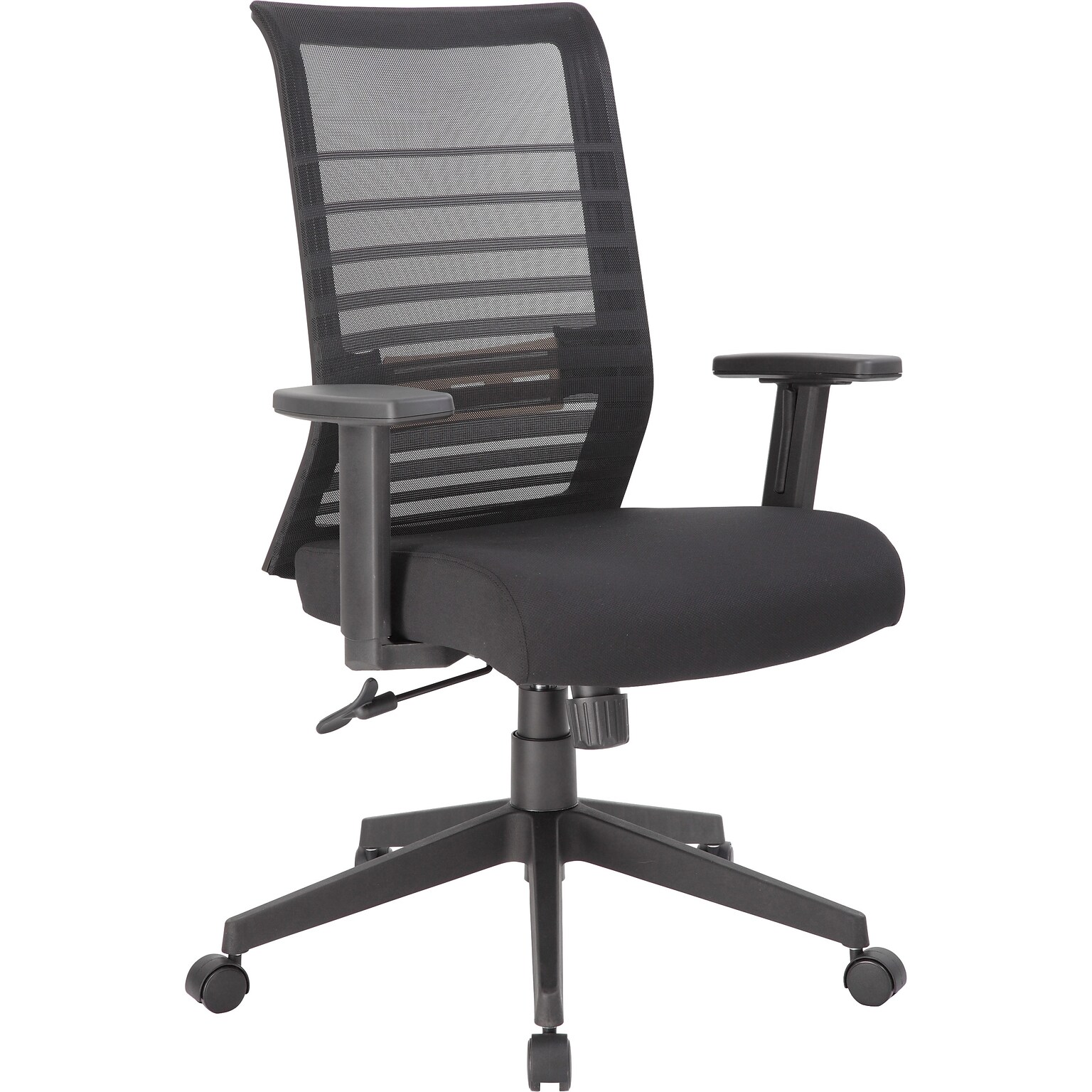 Lorell Horizontal Mesh Ergonomic Fabric Mesh Swivel Task Chair, Black (LLR00590)