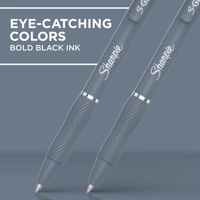 Sharpie S-Gel Retractable Pens, Medium Point, 0.7mm, Black Ink, 12/Pack (2245273)