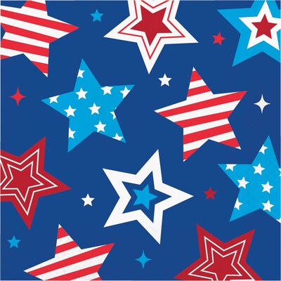 Creative Converting Patriotic Proud Paper Plates and Napkins Kit, Serves 16 (DTC9214E2G)