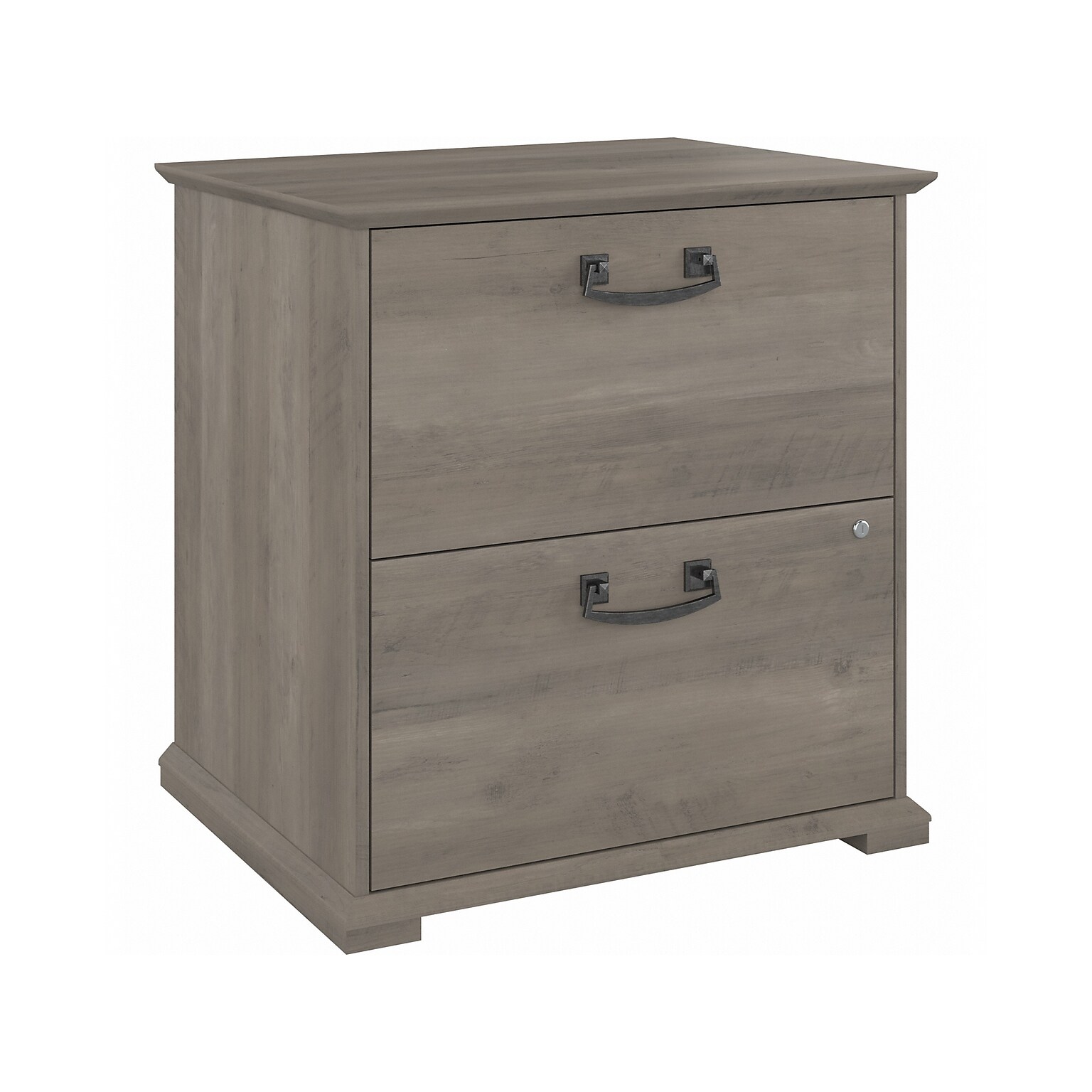 Bush Furniture Homestead 2-Drawer Lateral File Cabinet, Letter/Legal Size, Lockable, Driftwood Gray (HOF129DG-03)