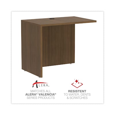 Alera Valencia Series 35" Reversible Return/Bridge Shell, Modern Walnut (ALEVA353624WA)