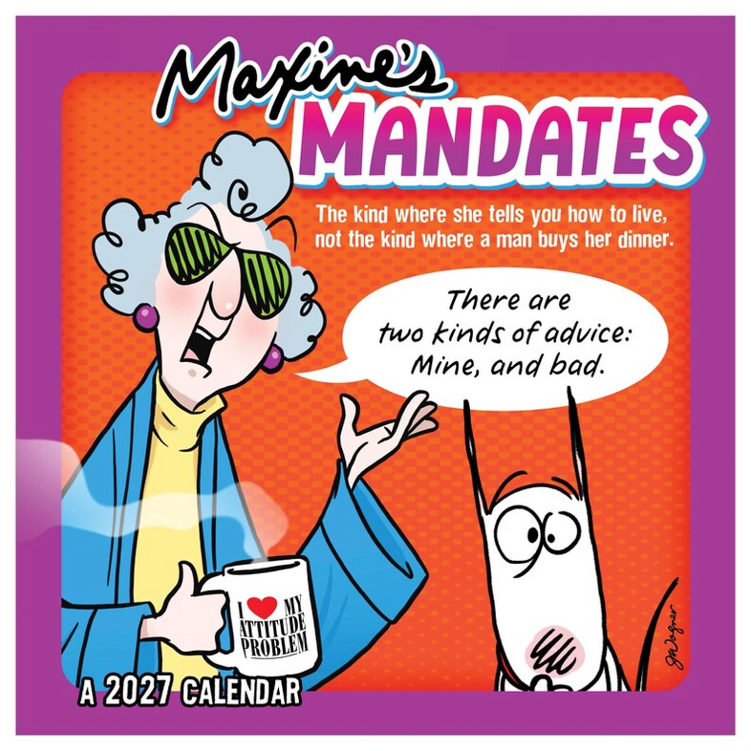 2027 TF Publishing Maxine 12 x 11 Monthly Wall Calendar, Multicolored (27-1110)