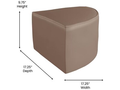 Flash Furniture Bright Beginnings Vinyl Classroom Modular Corner Chair, Brown (MK-KE15686-GG)