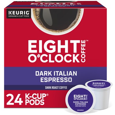 Eight OClock Dark Italian Espresso, Keurig® K-Cup® Pods, Dark Roast, 24/Box (6408)