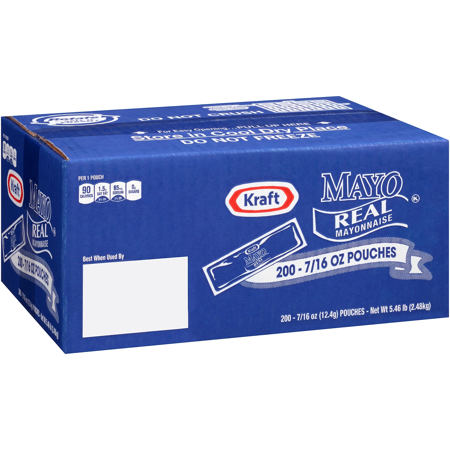 Kraft Mayo Real Mayonnaise Single Serve Packets, 0.44 oz, 200/Box