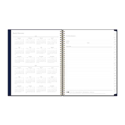 2026-2027 Blue Sky 8" x 11" Academic Year Weekly & Monthly Planner, Plastic Cover, Navy (157508)