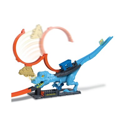 Mattel Hot Wheels City T-Rex Chomp Down Playset, Multicolored (HKX42)