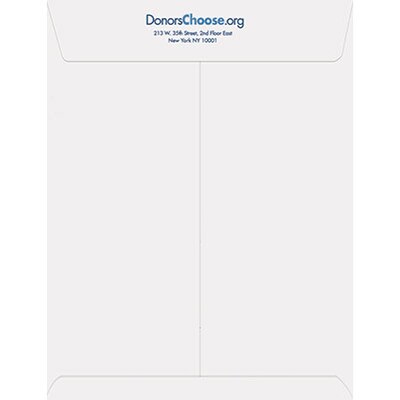 DonorsChoose.org Customized 10x13" Catalog Envelope; 500/Bx