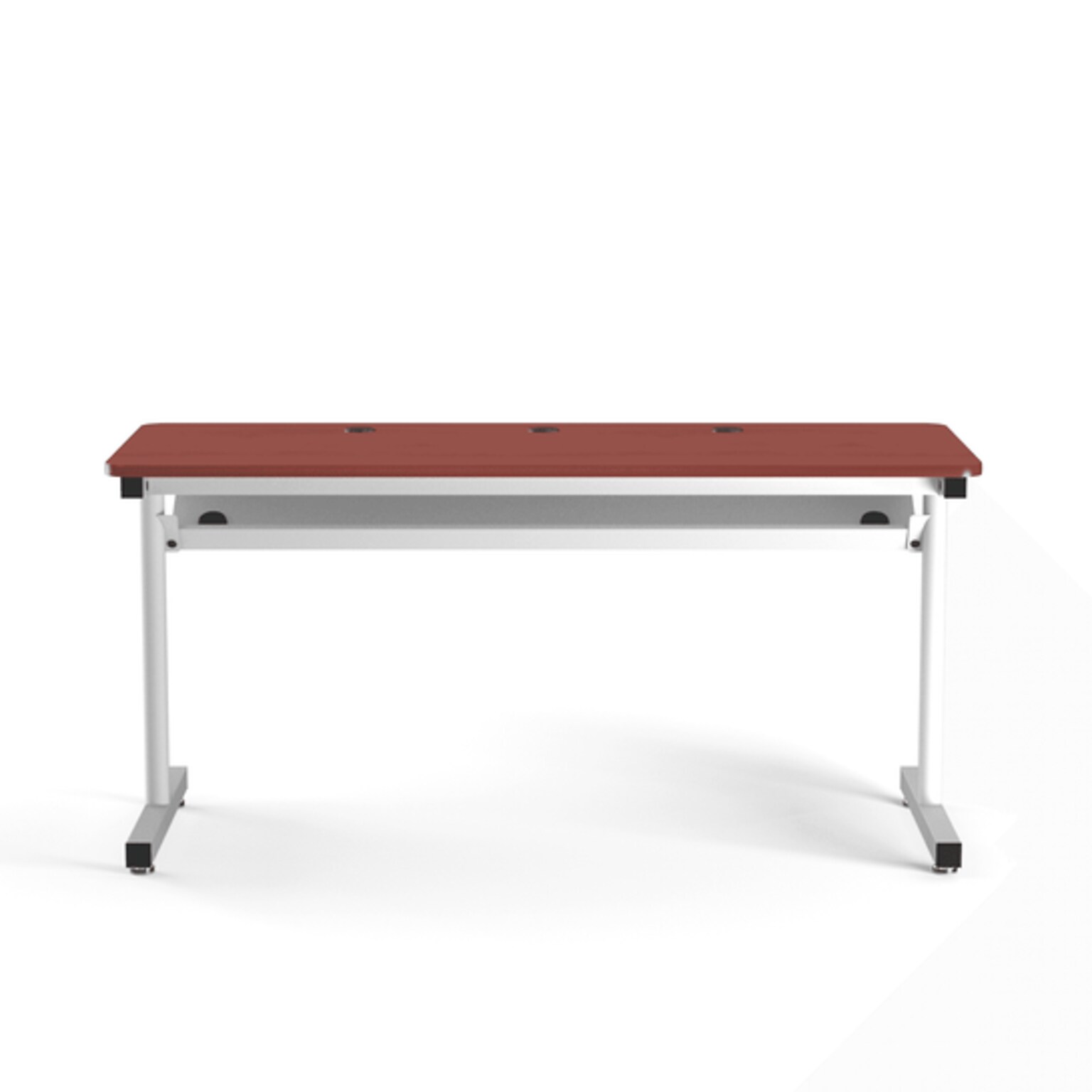 VersaDesk 60W Basic Computer Table, Cherry/White (BCT6030-WC)