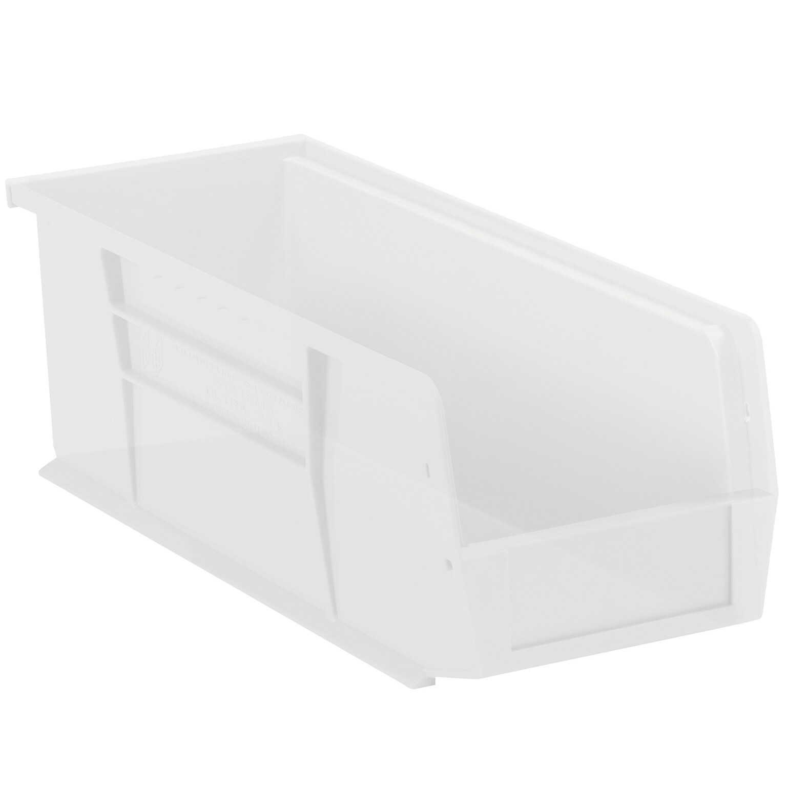 Quill Brand® 10-7/8 x 4-1/8 x 4 Plastic Stack and Hang Bins, Clear, 12/Ct (BINP1144CL)
