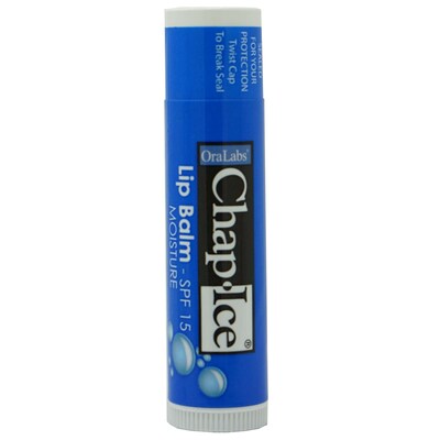 ChapIce Moisture SPF 15 Lip Balm, 0.15 oz Tube, 12 Tubes/Bag, 24 Bags/Carton