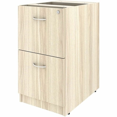 Lorell Essentials 2-Drawer Fixed Pedestal File Cabinet, Letter/Legal Size, Modern Elm (LLR66332)