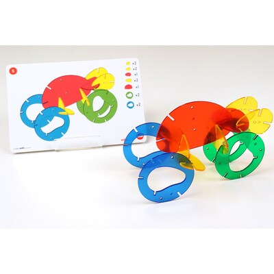 Edx Education Interlocking Rainbow Pebbles Combo Set, 92 Pieces/Set (CTU50126)