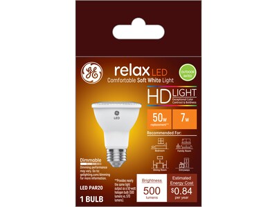 GE Relax HD 7-Watt Soft White LED Outdoor Floodlight Bulb (45441)