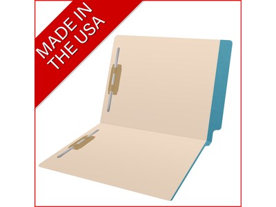Medical Arts Press Reinforced End Tab File Folder, Straight-Cut, Letter Size, Manila/Blue, 50/Box (S-09473-BLU)