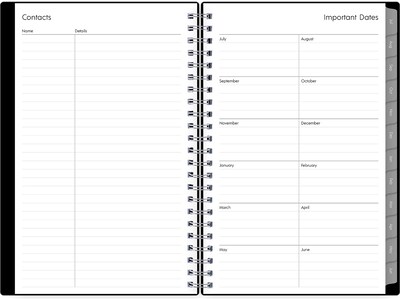 2024-2025 Blue Sky Enterprise 5" x 8" Academic Weekly & Monthly Planner, Plastic Cover, Black (130611-A25)