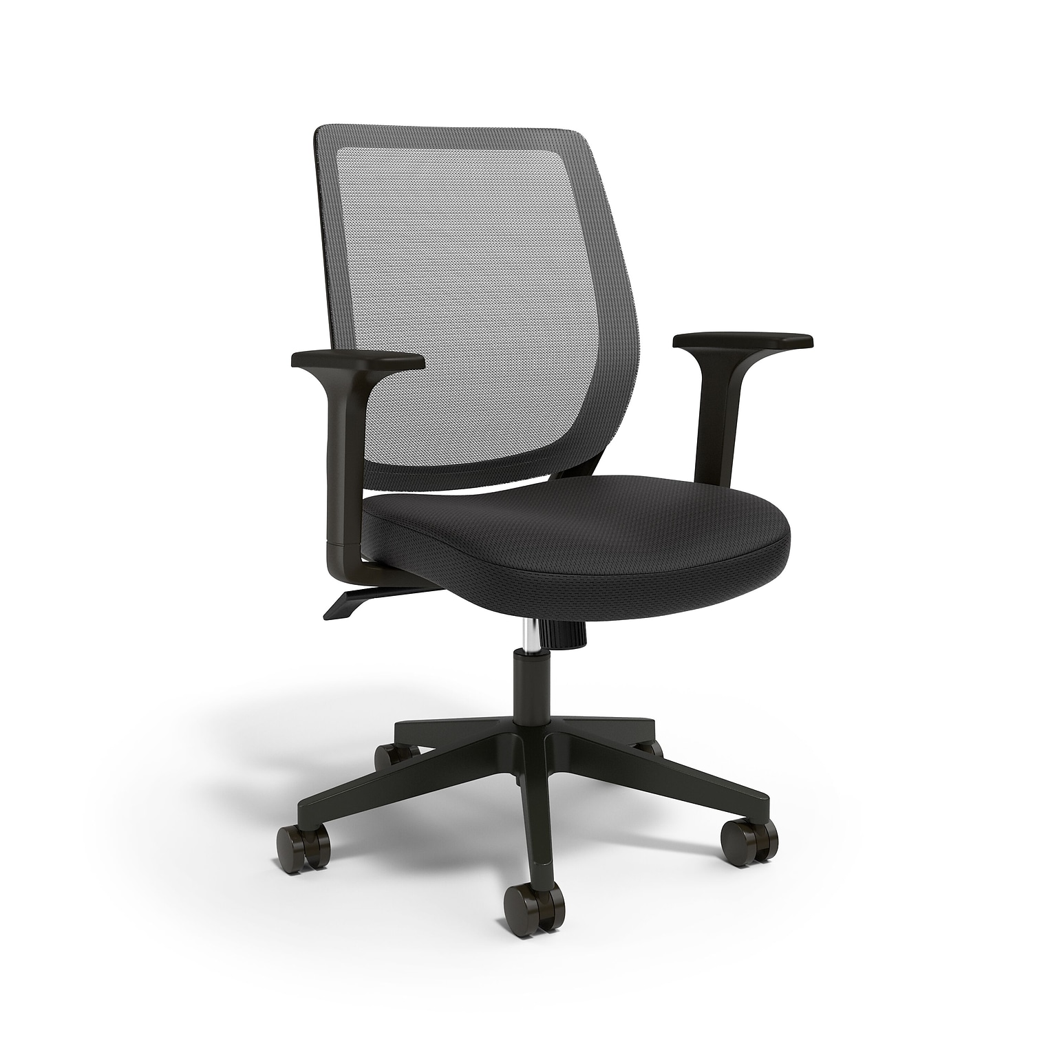 Union & Scale™ Essentials Ergonomic Fabric Swivel Task Chair, Black (UN56947)