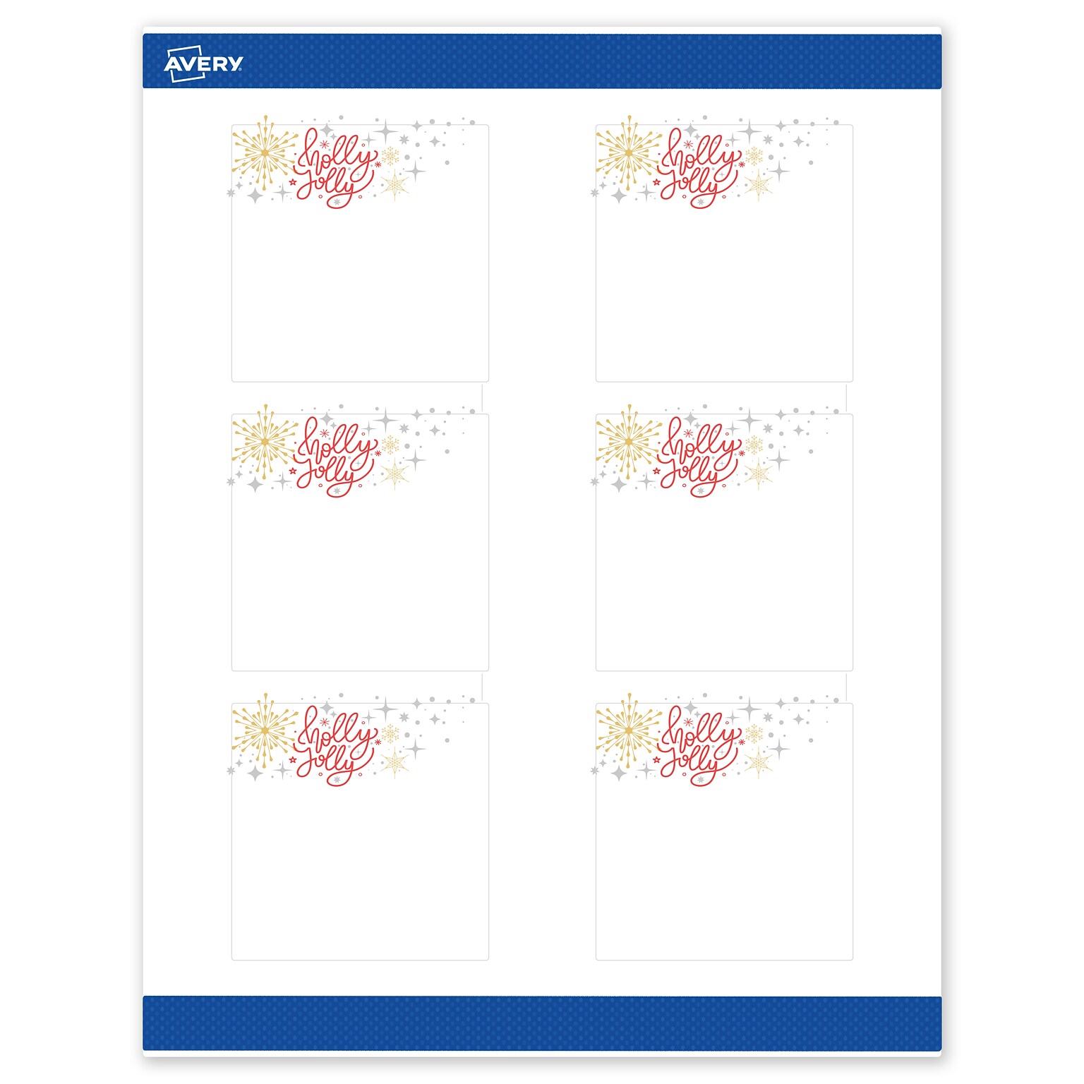 Avery Square Multipurpose Labels, 3 x 3, White, 60/Pack (19479370423)