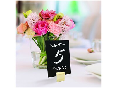 Excello Global Products 4 Chalkboard Tag, Black, 6/Pack (EGP-HD-0508-S)