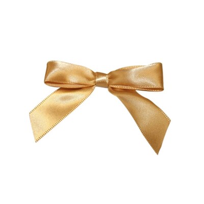 JAM Paper Satin Bows, Old Gold, 100/Pack (52640349181)