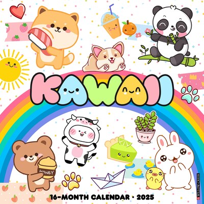 2025 Willow Creek Kawaii 12 x 12 Monthly Wall Calendar (43608)