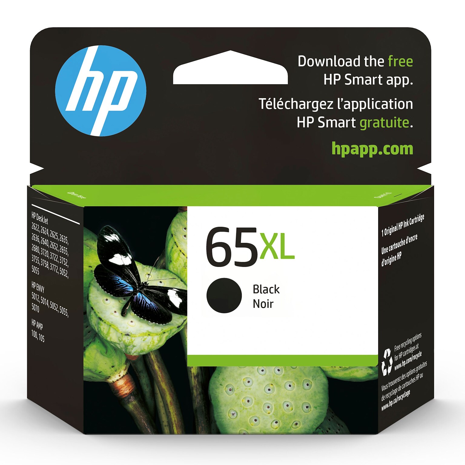 HP 65XL Black High Yield Ink Cartridge (N9K04AN#140)