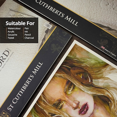 St Cuthberts Mill Saunders Waterford 10 x 14 Watercolor Sketch Pad, 20 Sheets/Pad (STCT45930001011