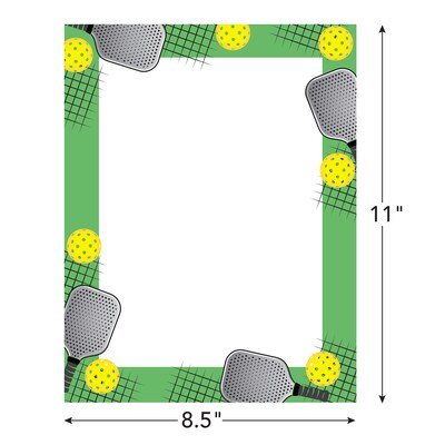 Great Papers Pickleball Everyday Letterhead, Multicolor, 50 Sheets/Pack (2025017)