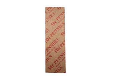 CONTROLTEK 50¢ Penny Coin Wrapper, Kraft/Red, 1000/Box (560042)
