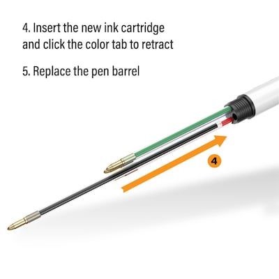 BIC 4-Color Shine Retractable Ballpoint Pen, Medium Point, Assorted Ink, 3/Pack (MMMTP31-AST)