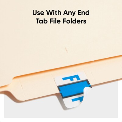 Smead BCCR Labels File Folder Label, F, Blue, 500 Labels/Pack (67076)