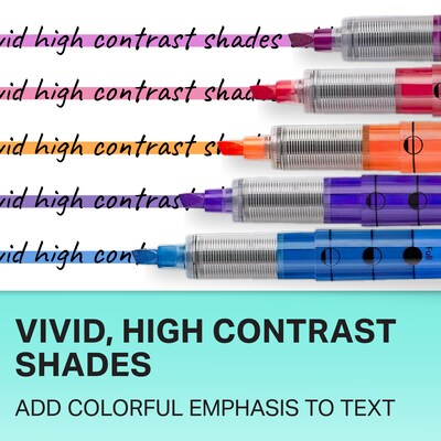 Sharpie Liquid Highlighter, Chisel Tip, Assorted, 5/Pack (24575PP)