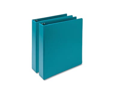 Samsill Earths Choice 1.5 3-Ring View Binder, Teal, 2/Pack (SAMMP286577)